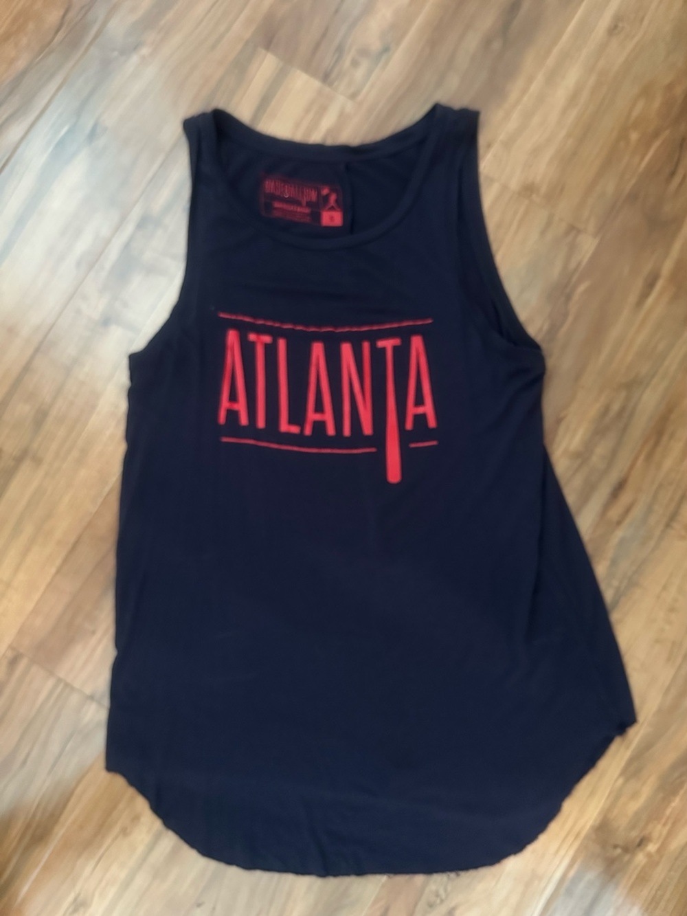 Gently Worn Women’s BASEBALLISM Atlanta Navy Graphic Tank Top